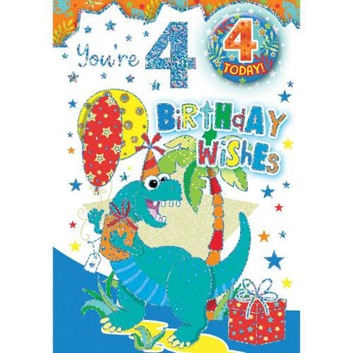 Picture of 4 TODAY BADGE CARD BIRTHDAY WISHES